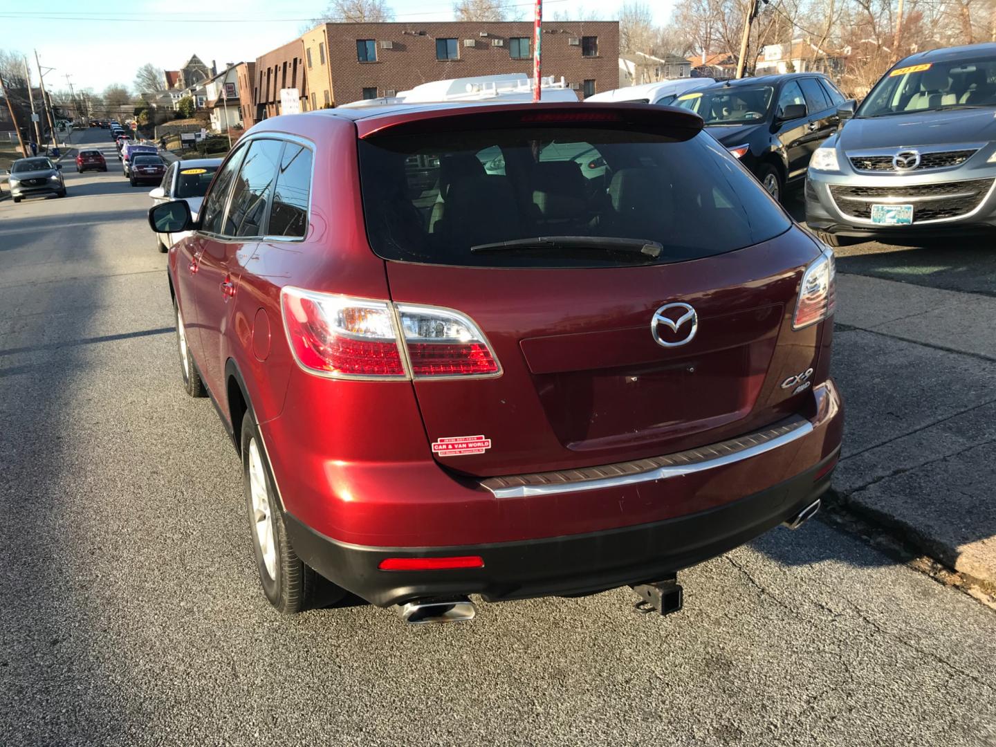 2012 Red /Tan Mazda CX-9 Touring (JM3TB3CV5C0) with an 3.7 V6 engine, Automatic transmission, located at 577 Chester Pike, Prospect Park, PA, 19076, (610) 237-1015, 39.886154, -75.302338 - Photo#5